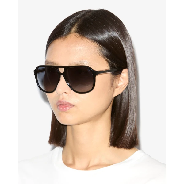 Isabel Marant Aneya Sunglasses in Black and Gray | Sunglasses | Luxury Shoes 