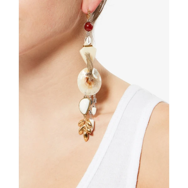 Isabel Marant Anna Earrings in Ecru | Earrings | Luxury Shoes 