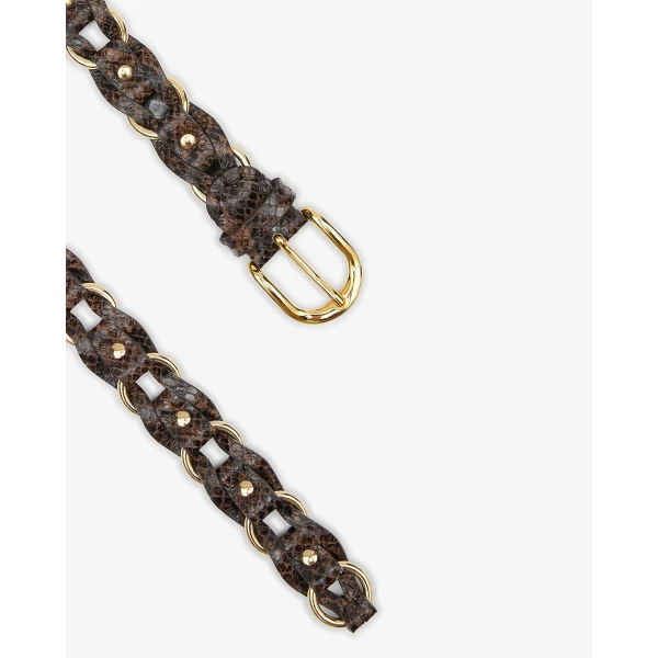 Isabel Marant Bali Leather Belt in Mocha | Belts | Luxury Shoes 