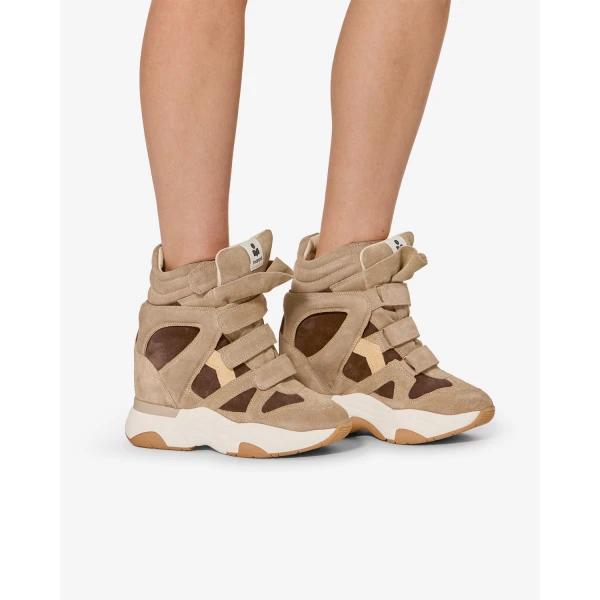 Isabel Marant Balskee Sneakers in Sand Brown and Chocolate | Sneakers | Luxury Shoes 