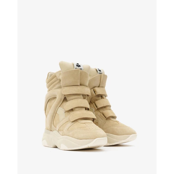 Isabel Marant Balskee Suede Sneakers in Beige | Sneakers | Luxury Shoes 