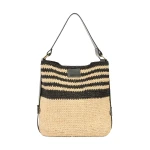 Isabel Marant Bayia Shoulder Bag in Black and Natural | Women | Luxury Shoes 