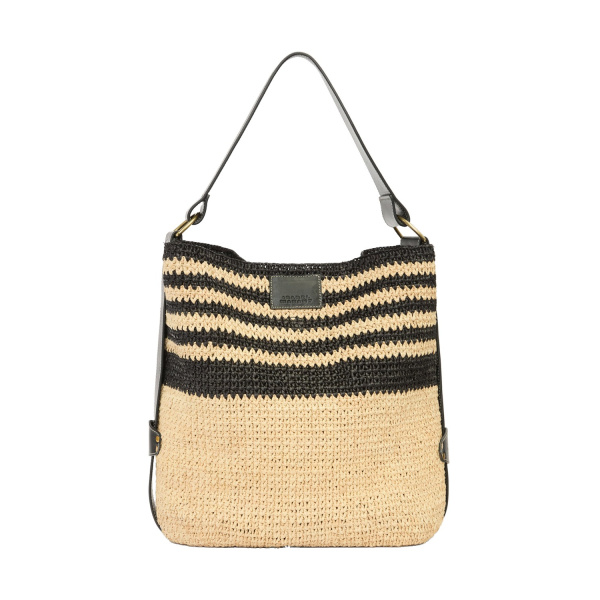 Isabel Marant Bayia Shoulder Bag in Black and Natural | Women | Luxury Shoes 