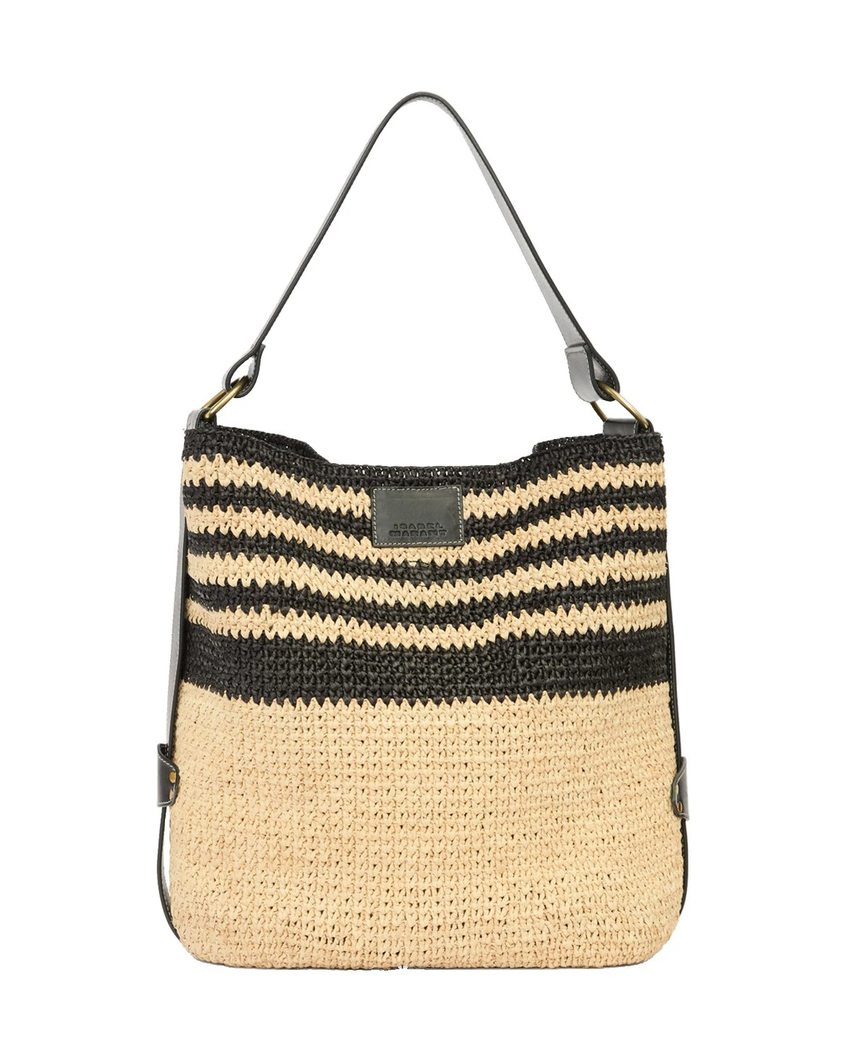 Isabel Marant Bayia Shoulder Bag in Black and Natural Isabel Marant Bayia Shoulder Bag in Black and Natural | Women | Luxury Shoes