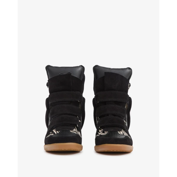 Isabel Marant Bekett Ring Sneakers in Black and Zebra | Sneakers | Luxury Shoes 
