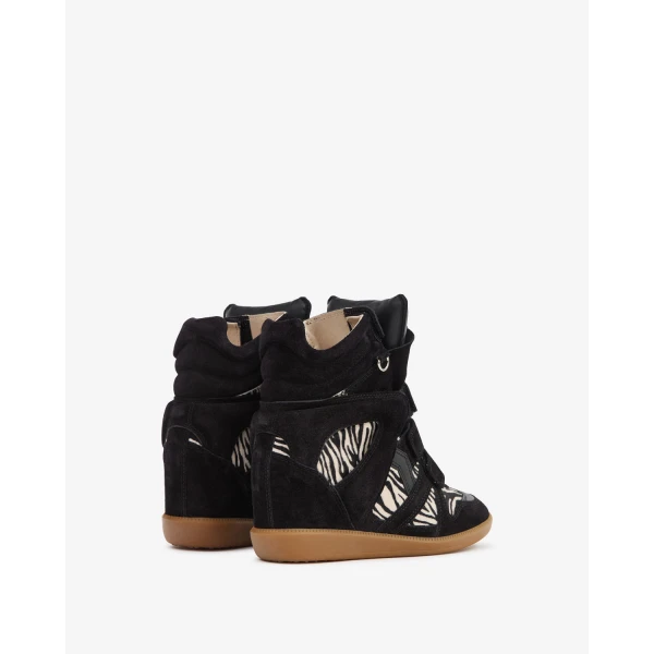 Isabel Marant Bekett Ring Sneakers in Black and Zebra | Sneakers | Luxury Shoes 