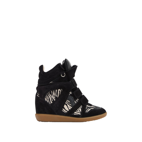 Isabel Marant Bekett Ring Sneakers in Black and Zebra | Women | Luxury Shoes 