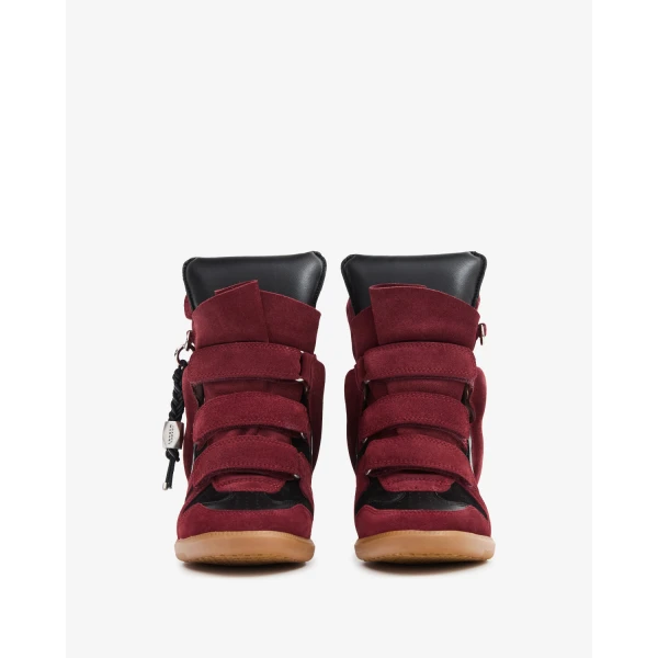 Isabel Marant Bekett Ring Sneakers in Burgundy and Black | Sneakers | Luxury Shoes 