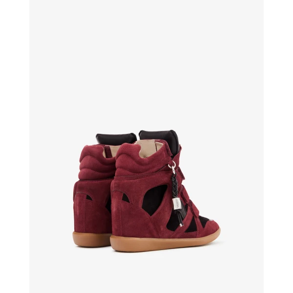 Isabel Marant Bekett Ring Sneakers in Burgundy and Black | Sneakers | Luxury Shoes 