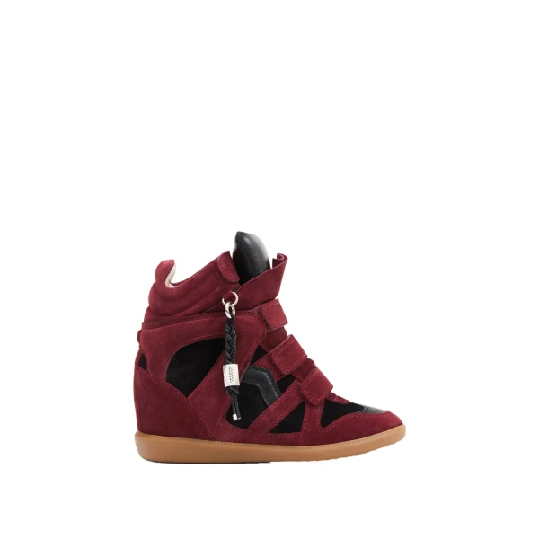 Isabel Marant Bekett Ring Sneakers in Burgundy and Black | Women | Luxury Shoes 