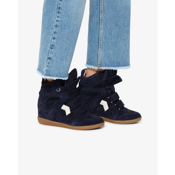 Isabel Marant Bekett Ring Sneakers in Dark Blue | Sneakers | Luxury Shoes 