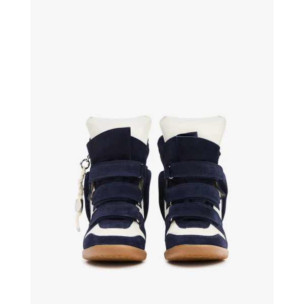 Isabel Marant Bekett Ring Sneakers in Navy and Ecru | Sneakers | Luxury Shoes 