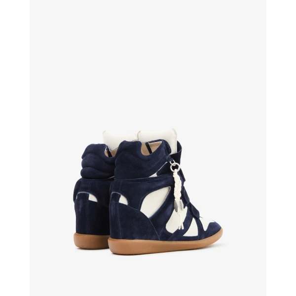 Isabel Marant Bekett Ring Sneakers in Navy and Ecru | Sneakers | Luxury Shoes 