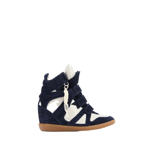 Isabel Marant Bekett Ring Sneakers in Navy and Ecru | Women | Luxury Shoes 