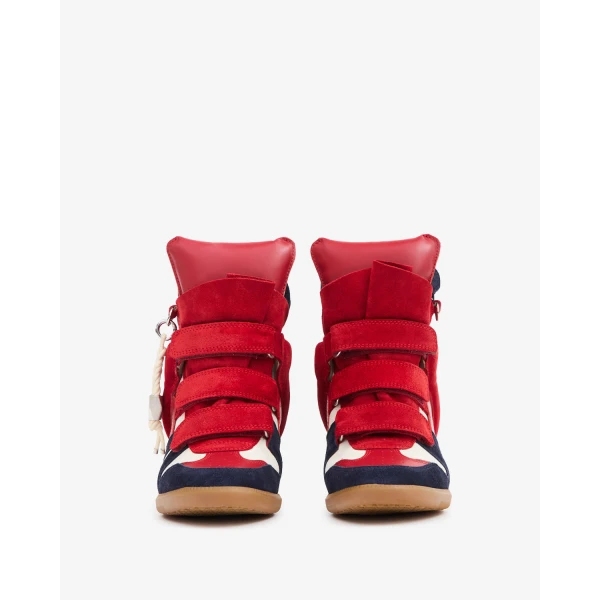 Isabel Marant Bekett Ring Sneakers in Red and Navy | Sneakers | Luxury Shoes 