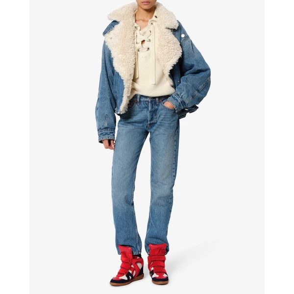 Isabel Marant Bekett Ring Sneakers in Red and Navy | Sneakers | Luxury Shoes 