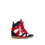 Isabel Marant Bekett Ring Sneakers in Red and Navy | Women | Luxury Shoes 