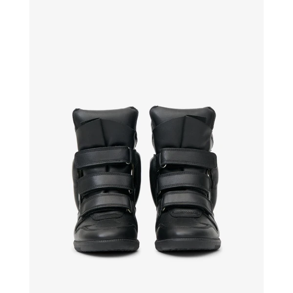 Isabel Marant Bekett Smooth Leather Sneakers in Black | Sneakers | Luxury Shoes 