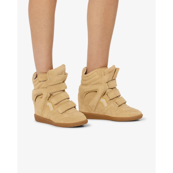 Isabel Marant Bekett Sneakers in Beige and Golden Yellow | Sneakers | Luxury Shoes 