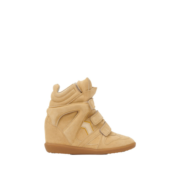 Isabel Marant Bekett Sneakers in Beige and Golden Yellow | Women | Luxury Shoes 
