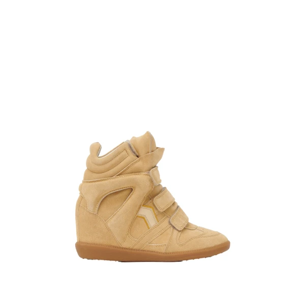 Isabel Marant Bekett Sneakers in Beige and Golden Yellow | Women | Luxury Shoes 