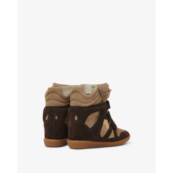 Isabel Marant Bekett Sneakers in Chocolate and Sand Brown | Sneakers | Luxury Shoes 