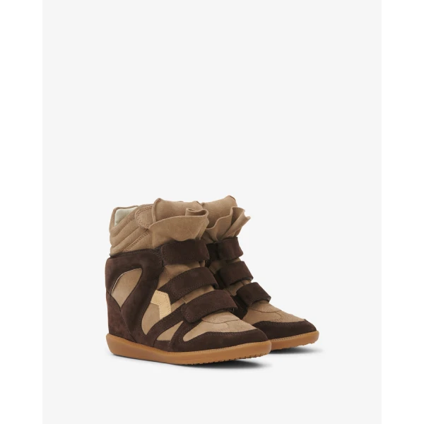 Isabel Marant Bekett Sneakers in Chocolate and Sand Brown | Sneakers | Luxury Shoes 