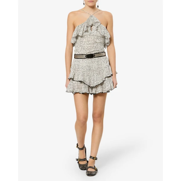 Isabel Marant Belja Leather Belt in Black and Silver | Belts | Luxury Shoes 
