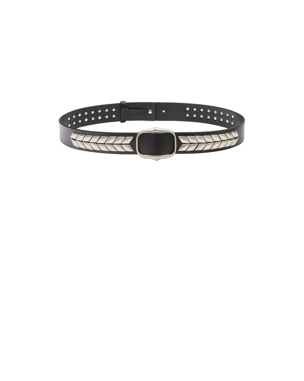 Isabel Marant Belja Leather Belt in Black and Silver Isabel Marant Belja Leather Belt in Black and Silver | Women | Luxury Shoes