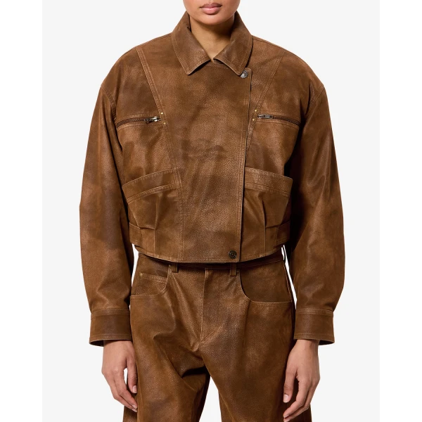 Isabel Marant Belma Jacket in Brown | Jackets | Luxury Shoes 
