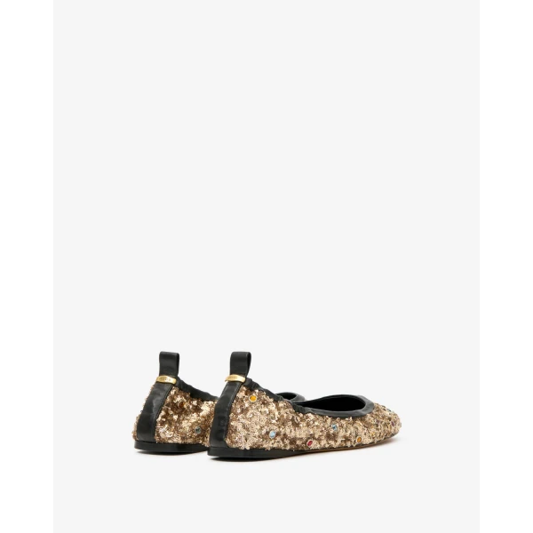 Isabel Marant Belna Ballet Flats in Light Gold | Flats | Luxury Shoes 