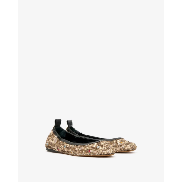 Isabel Marant Belna Ballet Flats in Light Gold | Flats | Luxury Shoes 