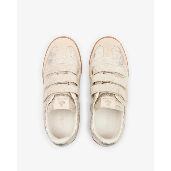 Isabel Marant Beth Sneakers in Light Gold and Light Blue | Sneakers | Luxury Shoes 