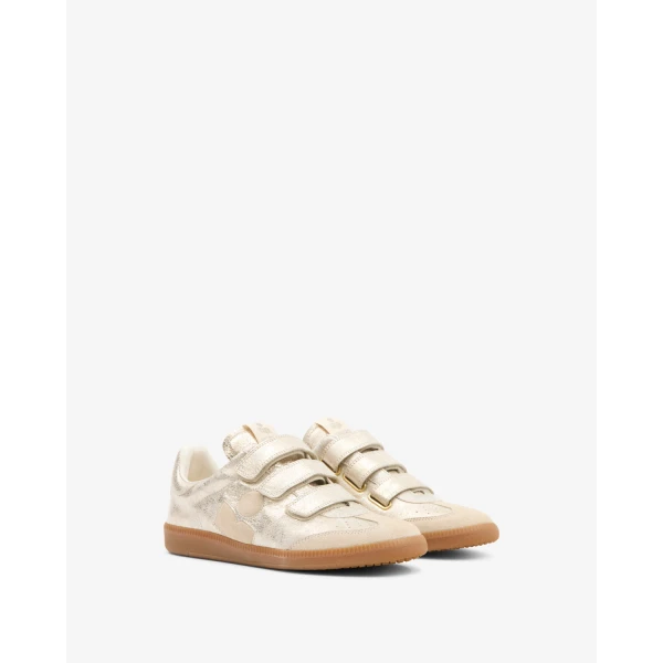 Isabel Marant Beth Sneakers in Light Gold and Light Blue | Sneakers | Luxury Shoes 