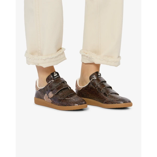 Isabel Marant Beth Sneakers in Mocha and Chestnut | Sneakers | Luxury Shoes 