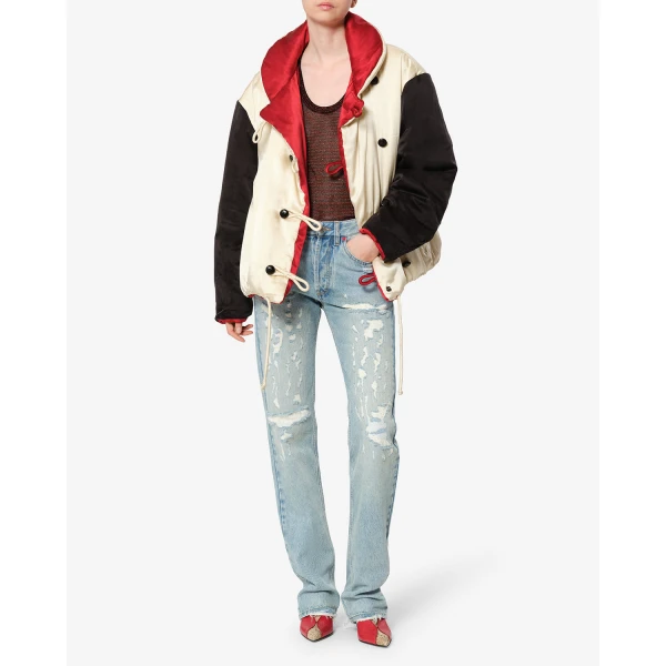 Isabel Marant Bleza Silk Coat in Champagne | Coats | Luxury Shoes 