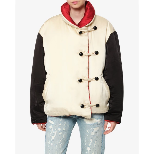 Isabel Marant Bleza Silk Coat in Champagne | Coats | Luxury Shoes 