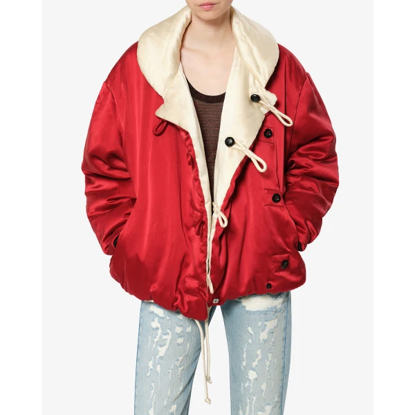 Isabel Marant Bleza Silk Coat in Champagne | Coats | Luxury Shoes 
