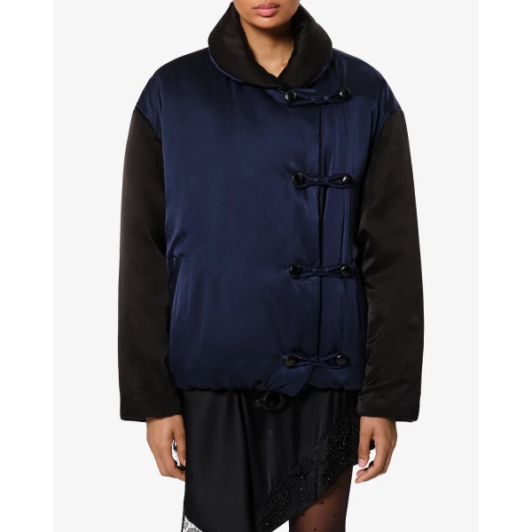 Isabel Marant Bleza Silk Coat in Midnight | Coats | Luxury Shoes 