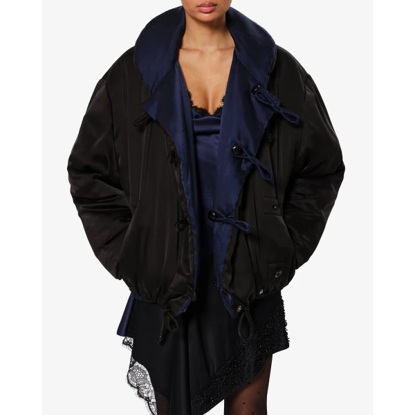Isabel Marant Bleza Silk Coat in Midnight | Coats | Luxury Shoes 
