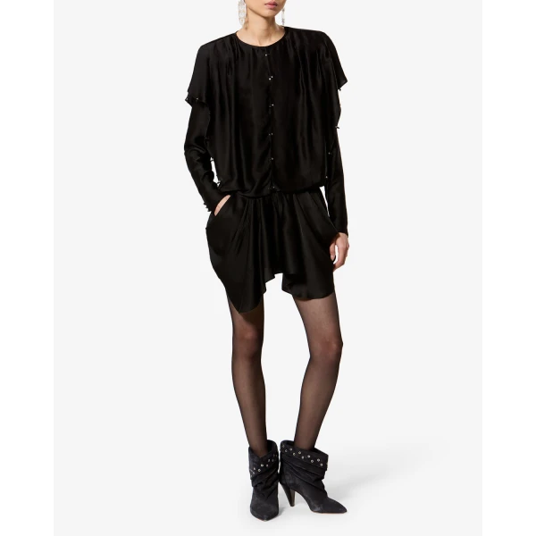 Isabel Marant Blissa Dress in Black | Mini Dresses | Luxury Shoes 