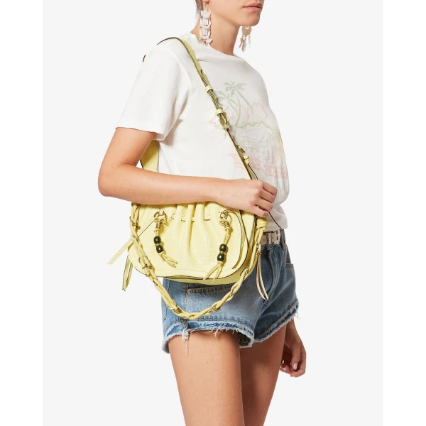 Isabel Marant Bolton Bag in Grained Leather, Butter | Shoulder & Crossbody Bags | Luxury Shoes 