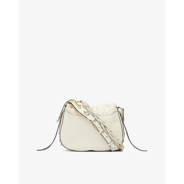 Isabel Marant Bolton Bag in Grained Leather, Chalk | Shoulder & Crossbody Bags | Luxury Shoes 