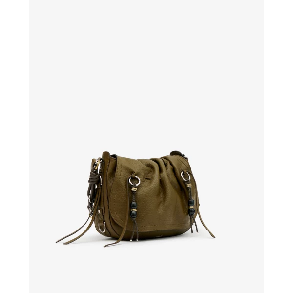 Isabel Marant Bolton Bag in Grained Leather, Khaki | Shoulder & Crossbody Bags | Luxury Shoes 