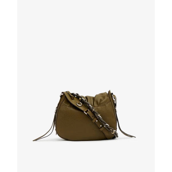 Isabel Marant Bolton Bag in Grained Leather, Khaki | Shoulder & Crossbody Bags | Luxury Shoes 