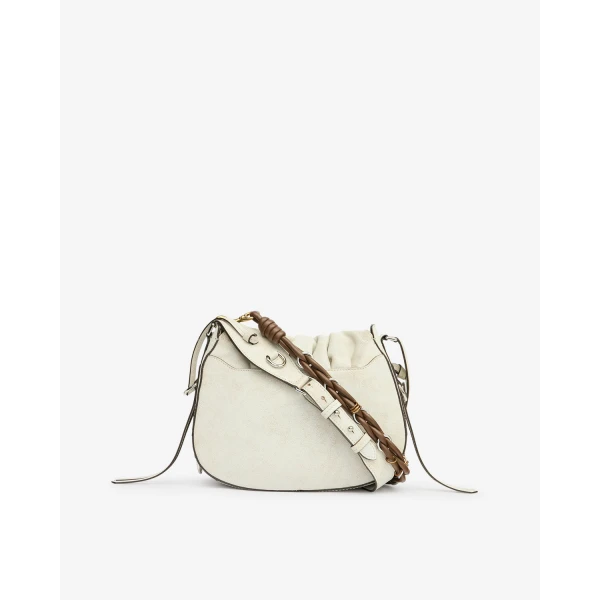 Isabel Marant Bolton Bag in Suede Leather, Chalk | Shoulder & Crossbody Bags | Luxury Shoes 