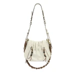 Isabel Marant Bolton Bag in Suede Leather, Chalk | Women | Luxury Shoes 