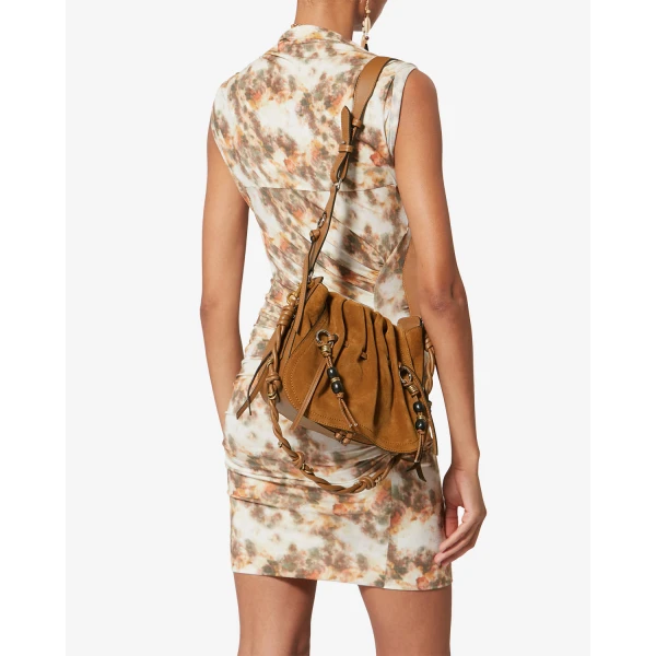 Isabel Marant Bolton Bag in Suede Leather, Cognac | Shoulder & Crossbody Bags | Luxury Shoes 