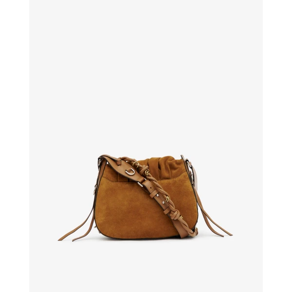Isabel Marant Bolton Bag in Suede Leather, Cognac | Shoulder & Crossbody Bags | Luxury Shoes 