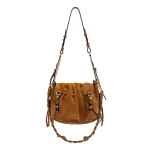 Isabel Marant Bolton Bag in Suede Leather, Cognac | Women | Luxury Shoes 